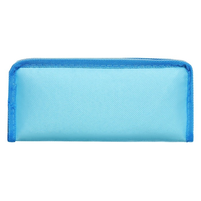 Пенал школьный на молнии Calligrata "Аниме", 2 отделения, голубой