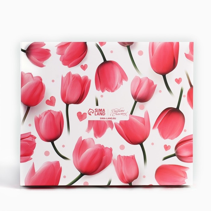 Коробка под 4 конфеты и шоколад с ячейками «Тюльпаны» 18.8 х 15.7 х 3 см Коробка под 4 конфеты и шоколад с ячейками «Тюльпаны» 18.8 х 15.7 х 3 см