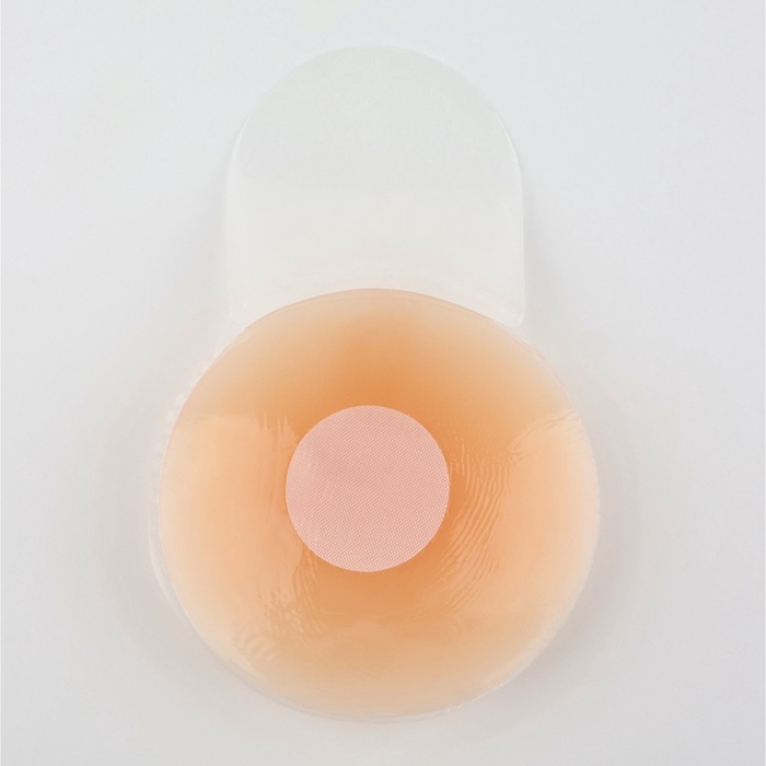 Стикини многоразовые, с подтяжкой, d = 6,5 см, цвет бежевый