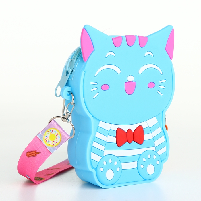 Сумка детская для девочки на молнии, цвет голубой Сумка детская для девочки на молнии, цвет голубой