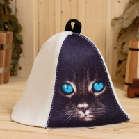 Шапка для бани "Кошка" принт Шапка для бани "Кошка" принт