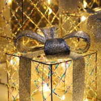 Светодиодная фигура &laquo;Подарки&raquo; 20х15х10 см, 35 LED, батарейки АAх2 (не в комплекте), свечение теплое белое