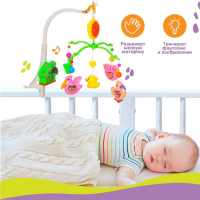 Мобиль музыкальный на кроватку &laquo;Пряничный Домик. Птицы&raquo;, заводной, Крошка Я