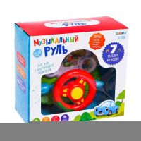 Музыкальный руль &laquo;Весёлые животные&raquo;, световые и звуковые эффекты, работает от батареек