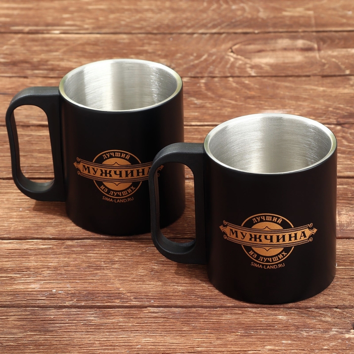 Набор посуды для пикника «Настоящий мужчина», термос 500 мл, кружка 180 мл, 2 шт Набор посуды для пикника «Настоящий мужчина», термос 500 мл, кружка 180 мл, 2 шт