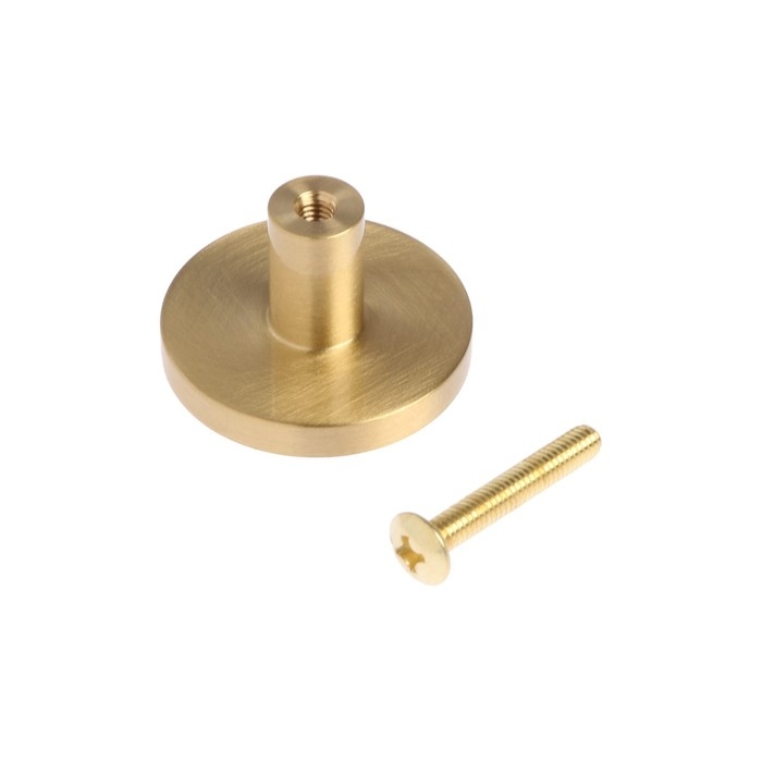 Ручка-кнопка CAPPIO, d=33 мм, h=20 мм., латунь, цвет золото