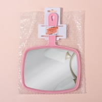 Зеркало с ручкой, зеркальная поверхность 12 &times; 15 см, цвет МИКС