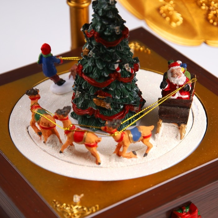 Светодиодная фигура &laquo;Рождественский граммофон&raquo; 24.5 &times; 35.5 &times; 22.5 см, полистоун, батарейки ААх3 (не в комплекте), USB, свечение мульти