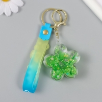 Брелок пластик с карабином, ремешком "Цветочек с ракушками" водный с декором 1,8х5,3х5,6 см 104732 Брелок пластик с карабином, ремешком "Цветочек с ракушками" водный с декором 1,8х5,3х5,6 см 104732