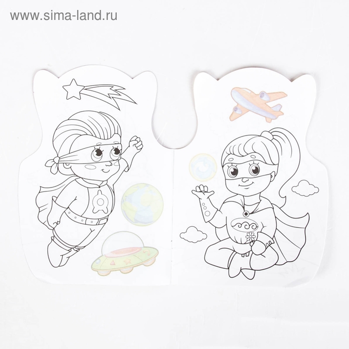 Раскраска с наклейками &laquo;Супергерои&raquo;, 16 стр.