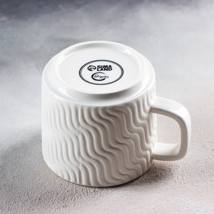 Кружка керамическая &laquo;Геометрия&raquo; белая, 260 мл, цвет белый