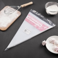 Кондитерские мешки KONFINETTA, 55 мкм, 35&times;22,5 см, 50 шт, цвет прозрачный