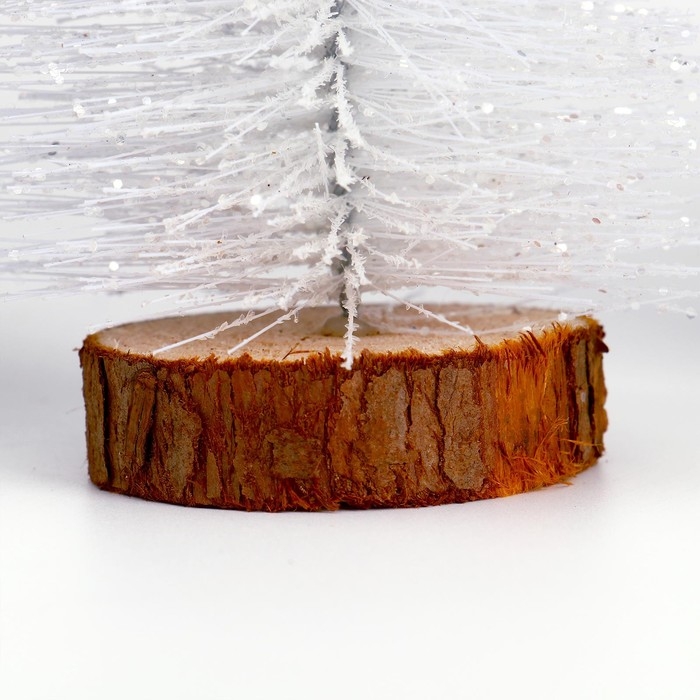 Новогодний декор &laquo;Ёлка в белом цвете с блёстками&raquo; 8 &times; 8 &times; 20 см