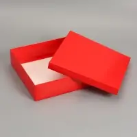 Коробка складная, крышка-дно, красная, 30 х 30 х 8 см