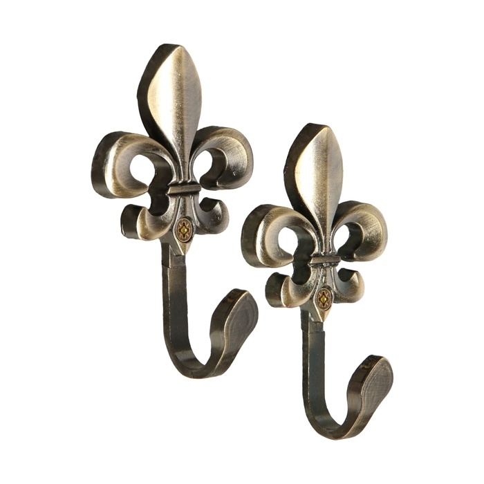 Крючок однорожковый для штор CAPPIO KC112, цвет бронза, 2 шт