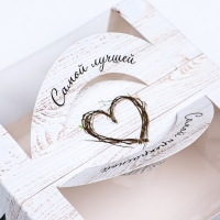 Коробка под бенто-торт с окном "Самой лучшей", 14 х 14 х 8 см Коробка под бенто-торт с окном "Самой лучшей", 14 х 14 х 8 см