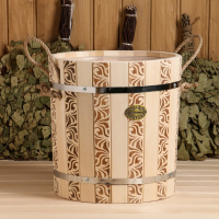 Запарник из липы, 18 л, пластиковая вставка, ручка-веревка (Рисунок 1) Запарник из липы, 18 л, пластиковая вставка, ручка-веревка (Рисунок 1)