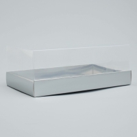 Коробка кондитерская &laquo;Серебристая&raquo;, 22 х 8 х 13.5 см