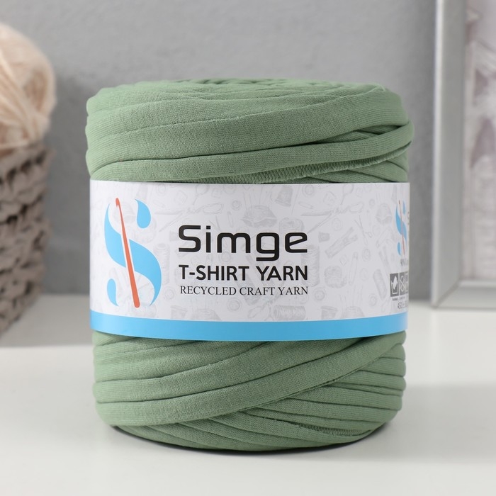 Трикотажная пряжа вторичная 90% хлопок,10% п/э, 100м/450&plusmn;50 гр (мох) МИКС