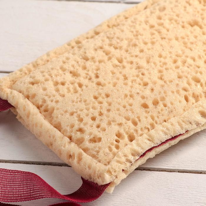 Губка для тела мягкая &laquo;Морская пена&raquo;, 38&times;12 см, цвет МИКС