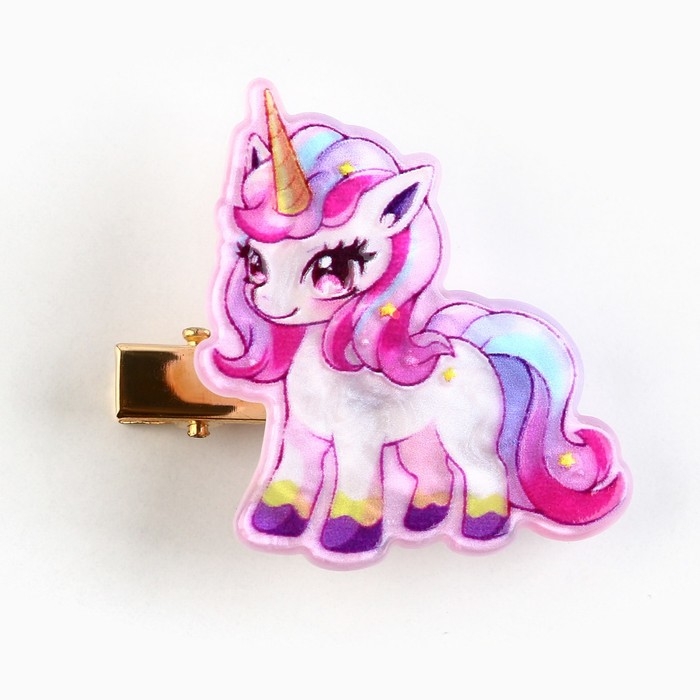 Заколка для волос вертящаяся &laquo;Единорожек&raquo;, 4 х 3 см