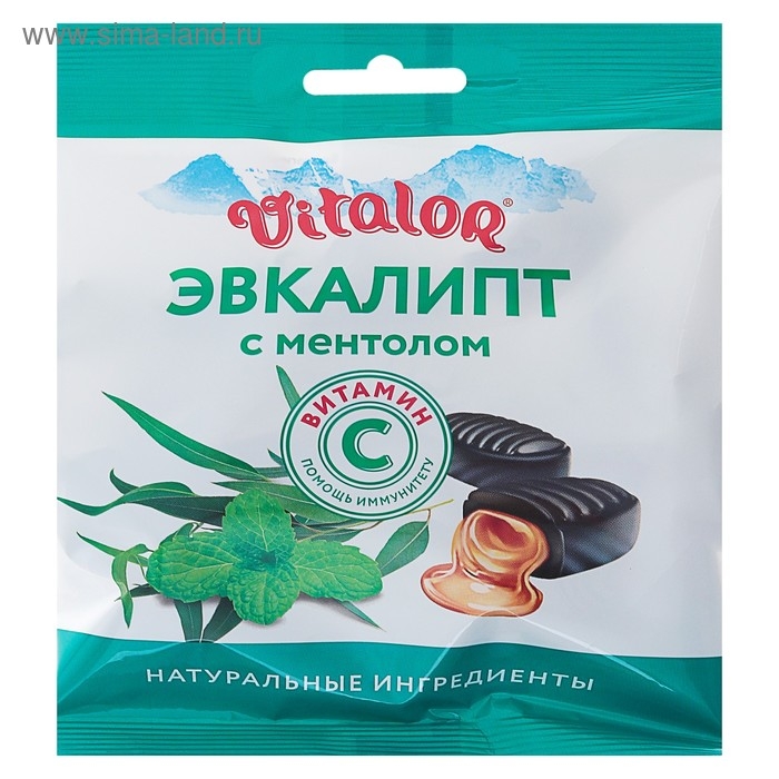 Эвкалипт с ментолом и витамином С, помощь иммунитету, 60 г. Эвкалипт с ментолом и витамином С, помощь иммунитету, 60 г.