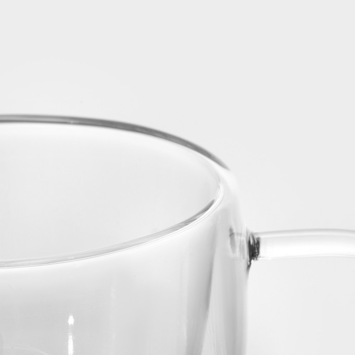 Кружка стеклянная с двойными стенками Magistro &laquo;Дуо&raquo;, 160 мл, 9&times;6,5 см