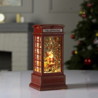 Светодиодная фигура &laquo;Дед Мороз и олень&raquo; 9 &times; 20 &times; 8 см, пластик, батарейки ААх3 (не в комплекте), USB, свечение тёплое белое