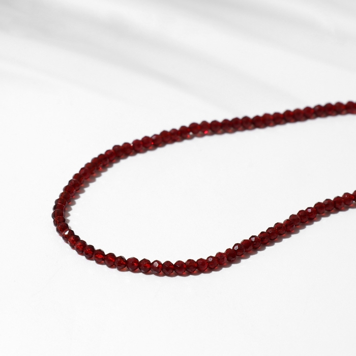 Бусины на нити шар №2 гранёный &laquo;Шпинель&raquo; под гранат, 37 см