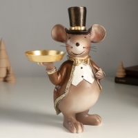 Подсвечник полистоун на 1 свечу "Мышонок в цилиндре и фраке" 17х10х23 см Подсвечник полистоун на 1 свечу "Мышонок в цилиндре и фраке" 17х10х23 см