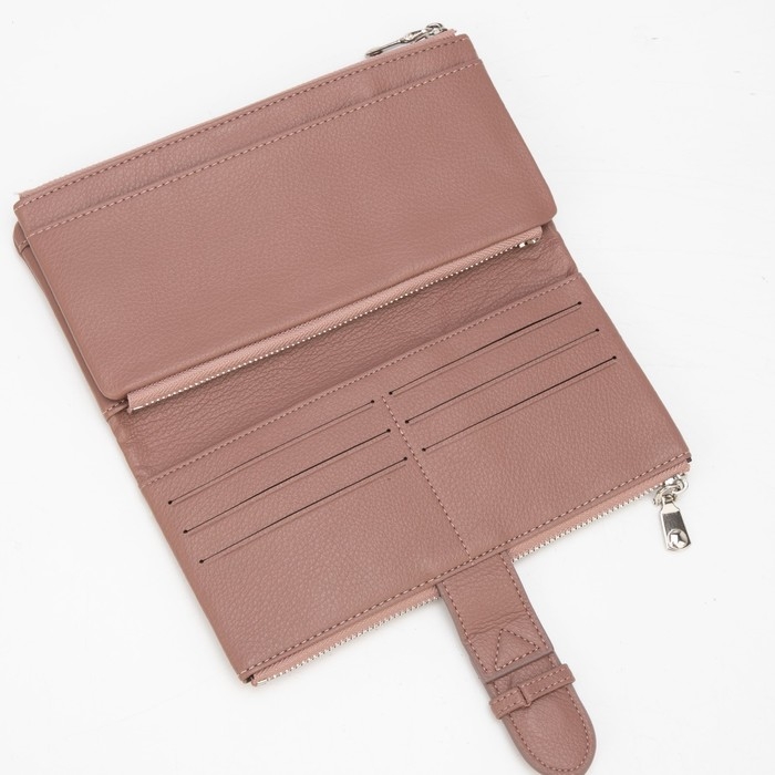 Кошелёк женский на магните, цвет розовый
