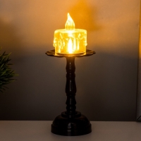 Ночник "Свеча на подставке" LED 0,5Вт от батареек 3хLR44 черный 6х6х14,5 см RISALUX Ночник "Свеча на подставке" LED 0,5Вт от батареек 3хLR44 черный 6х6х14,5 см RISALUX