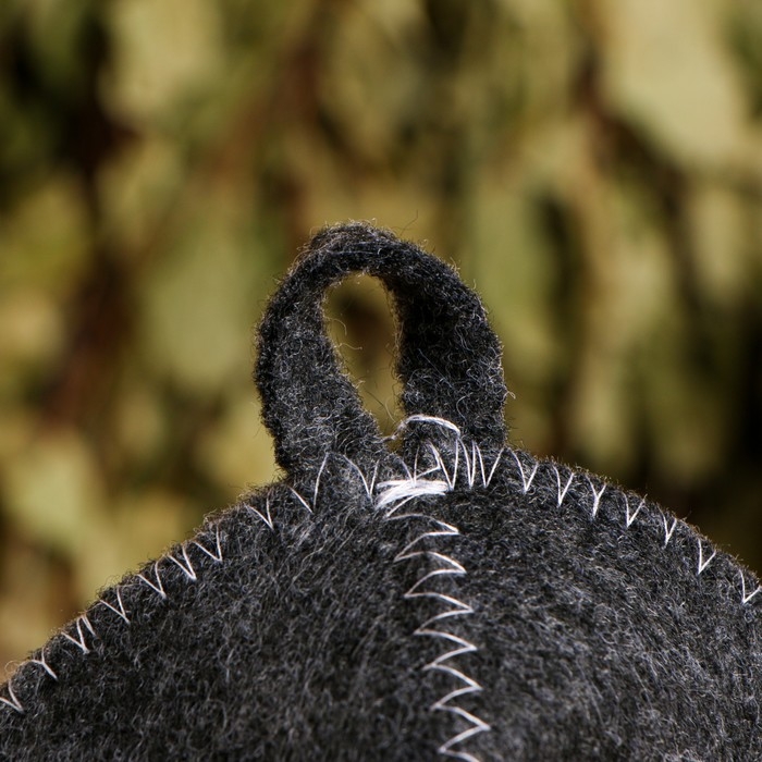 Шапка для бани с вышивкой Шапка для бани с вышивкой "Qazaq" серая