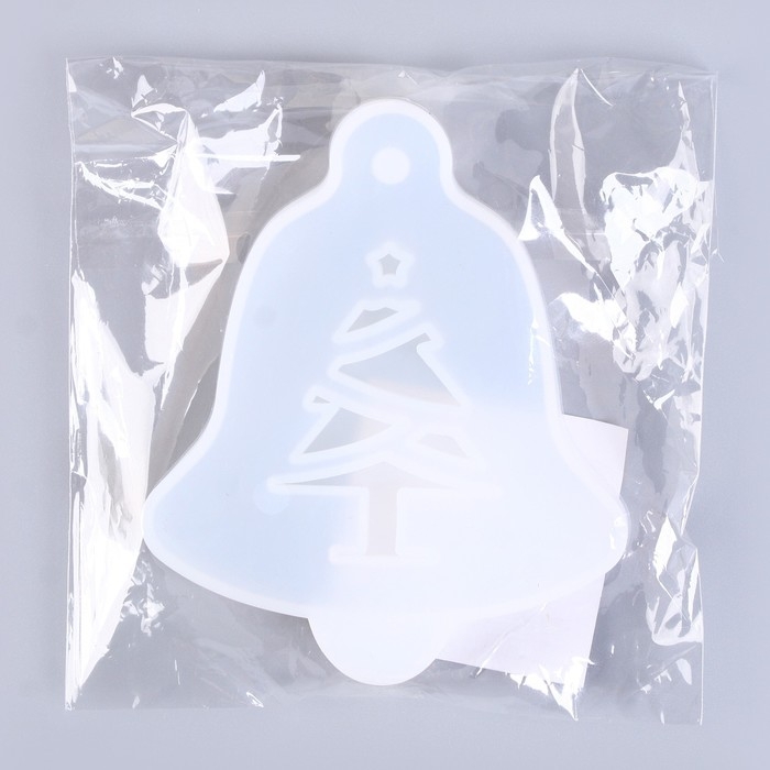 Форма силиконовая универсальная, подвеска &laquo;Колокольчик с ёлочкой&raquo;