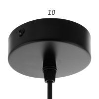 Светильник ЭкономСвет "Компакт" 1x40Вт E27 черный 18х18х25-84 см.