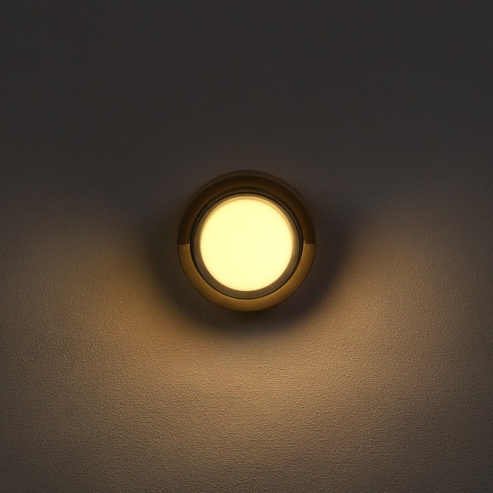 Светильник фасадный &laquo;Сити&raquo;, FSD-050, 5 Вт, 3000К, круг IP65, 220 В, пластик, черный