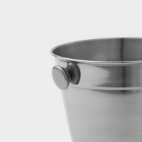 Ведро для льда из нержавеющей стали Доляна, 1,35 л, 14×13,5 см, цвет хромированный Ведро для льда из нержавеющей стали Доляна, 1,35 л, 14×13,5 см, цвет хромированный