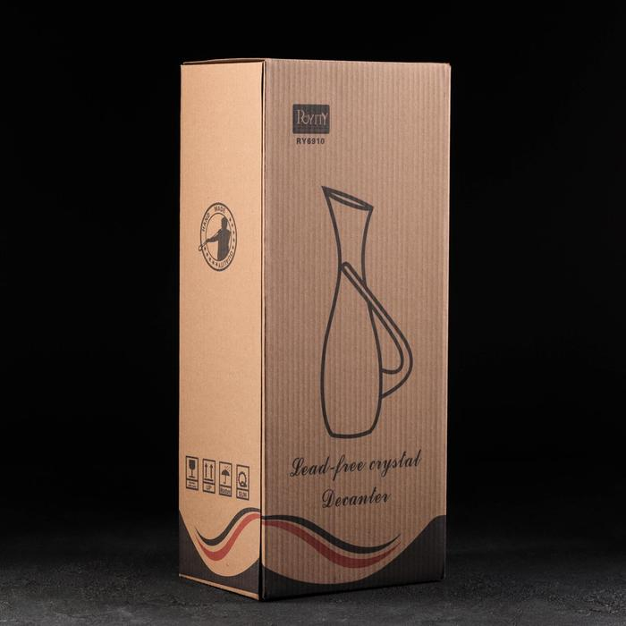 Декантер стеклянный с ручкой &laquo;Грюнер&raquo;, 1,3 л, 15,5&times;11&times;37 см