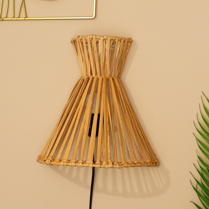 Светильник настенный из ротанга "Гавайи" 1х120Вт, Е27, 30х15х30 см