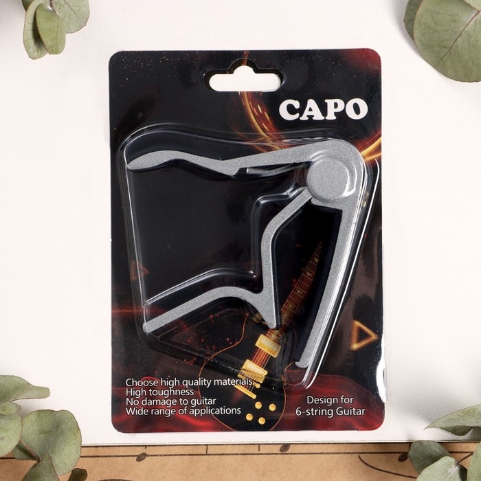 Каподастр для гитары Music Life, серебристый Каподастр для гитары Music Life, серебристый