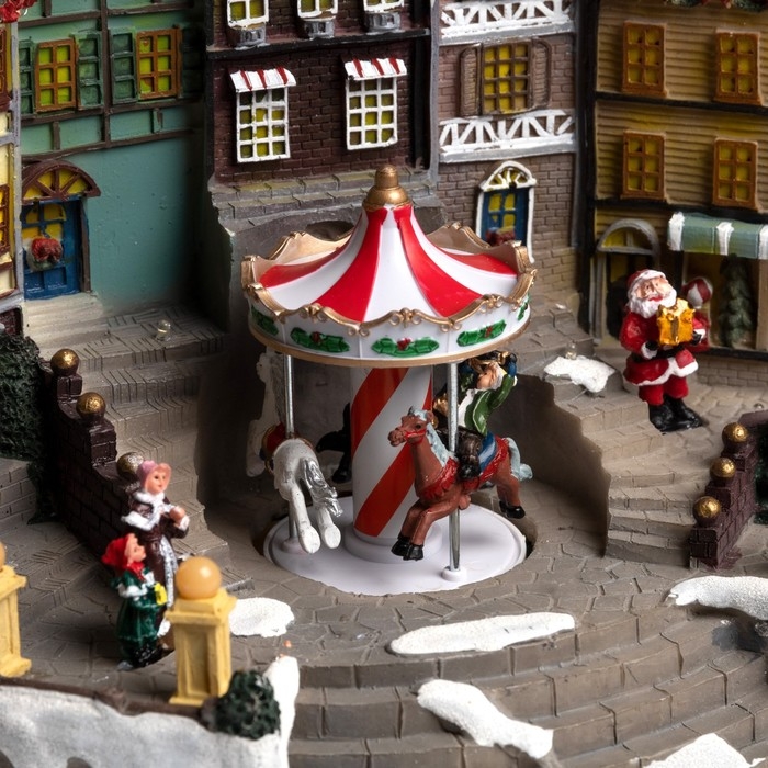 Светодиодная фигура «Новогодняя площадь» 40 × 21 × 22 см, полистоун, батарейки ААх3 (не в комплекте), USB, свечение мульти Светодиодная фигура «Новогодняя площадь» 40 × 21 × 22 см, полистоун, батарейки ААх3 (не в комплекте), USB, свечение мульти