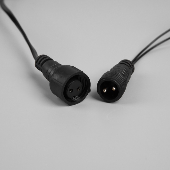 Гирлянда &laquo;Бахрома&raquo; 6 &times; 0.7 м, IP44, УМС, тёмная нить, 120 LED, свечение тёплое белое, мерцание, 220 В