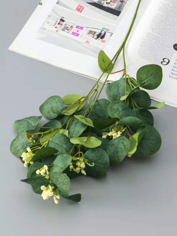 Цветы искусственные &laquo;Эвкалипт популус цветущий&raquo;, h=65 см, белые