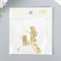 Петля для шкатулки металл с закругленными углами золото набор 4 шт 2,5х2,2 см