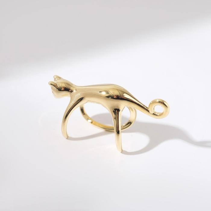 Серьга &laquo;Кафф&raquo; котик, цвет золото