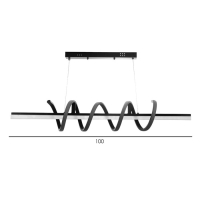 Светильник "Вихрь" LED 38Вт 6000К чёрный 100х18-110 см Светильник "Вихрь" LED 38Вт 6000К чёрный 100х18-110 см