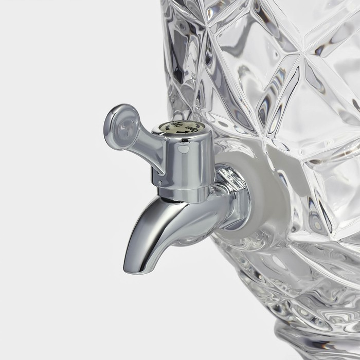 Диспенсер для напитков стеклянный Magistro &laquo;Сияние&raquo;, 2,7 л, 17&times;50 см