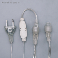 Гирлянда &laquo;Бахрома&raquo; 3 &times; 0.9 м, IP44, УМС, прозрачная нить, 232 LED, свечение тёплое белое, 220 В