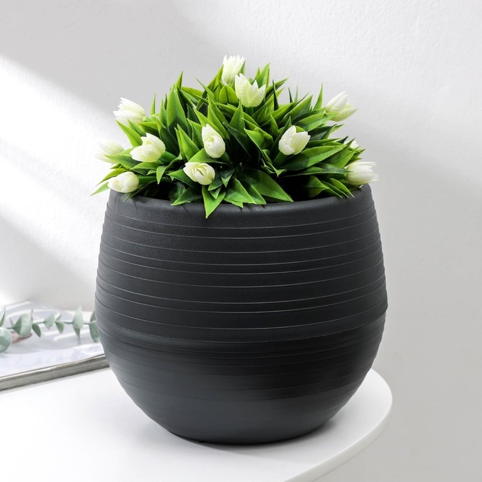 Горшок для цветов &laquo;Япония&raquo;, 3 л, цвет графитовый
