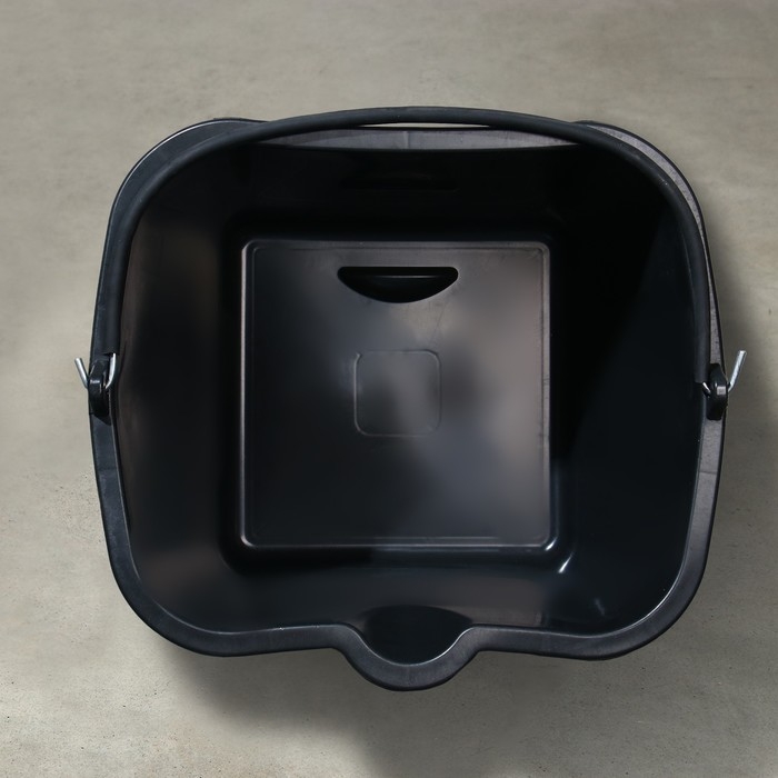 Ведро строительное, 16 л, резинопластик, квадратное с носиком